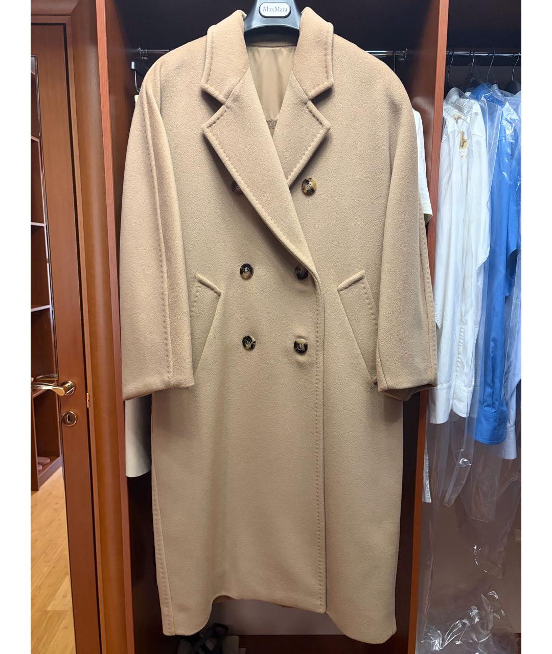 MAX MARA Горчичное шерстяное пальто, фото 6