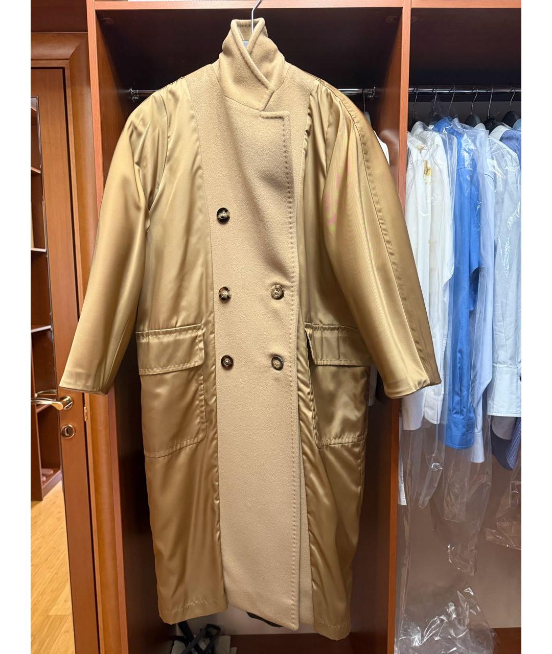 MAX MARA Горчичное шерстяное пальто, фото 5