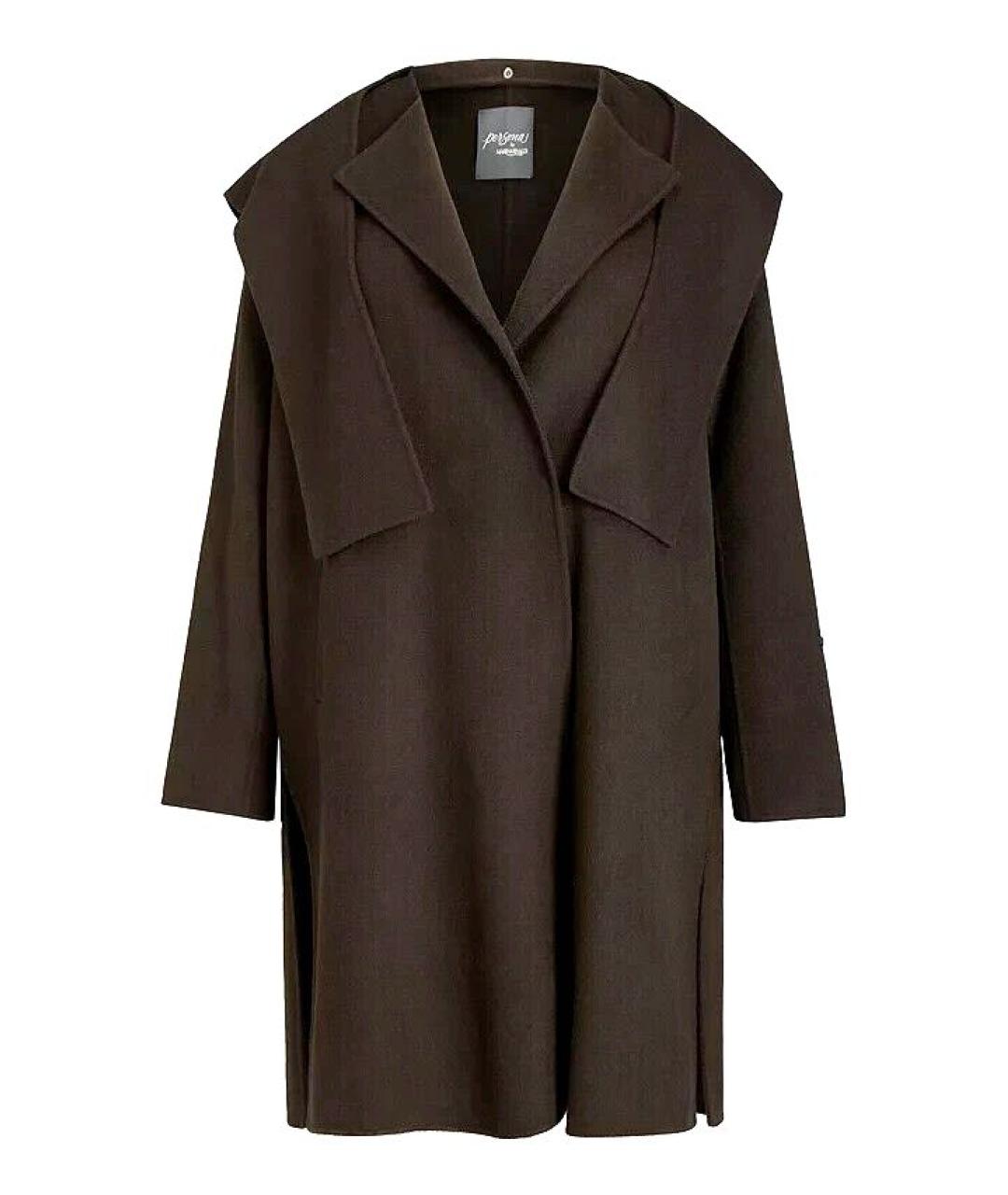 MAX MARA Коричневое шерстяное пальто, фото 1