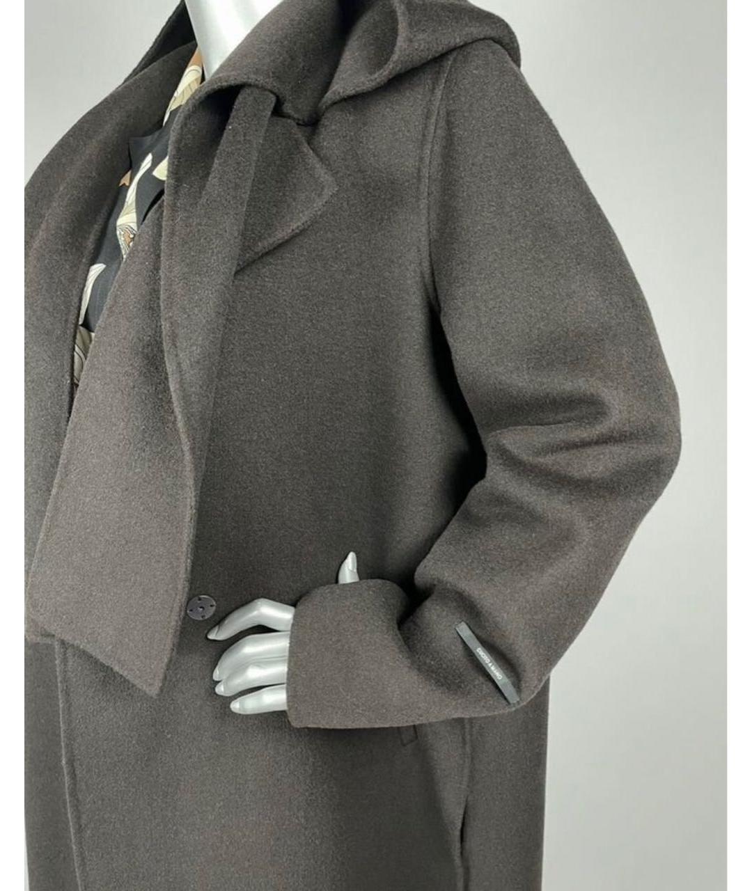 MAX MARA Коричневое шерстяное пальто, фото 4