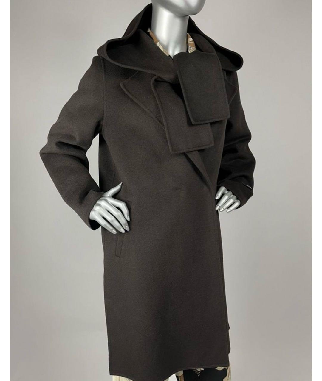 MAX MARA Коричневое шерстяное пальто, фото 7