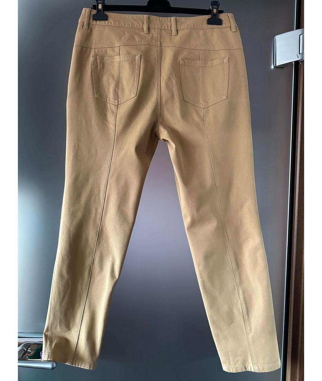 ESCADA Горчичные хлопковые прямые брюки, фото 2