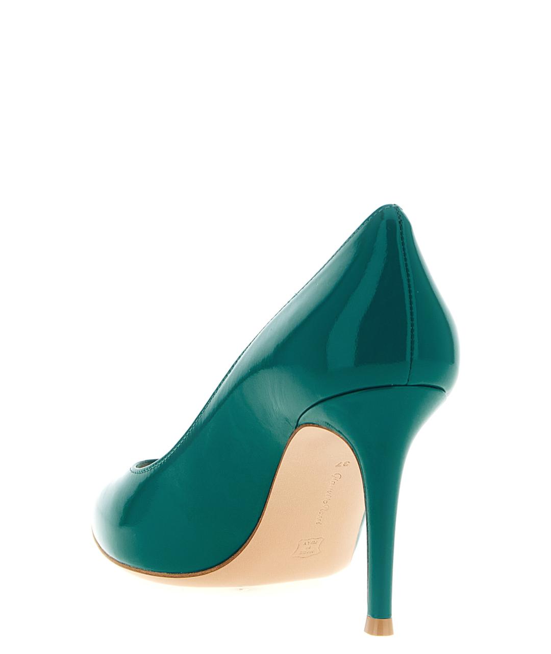 GIANVITO ROSSI Зеленые кожаные туфли, фото 3