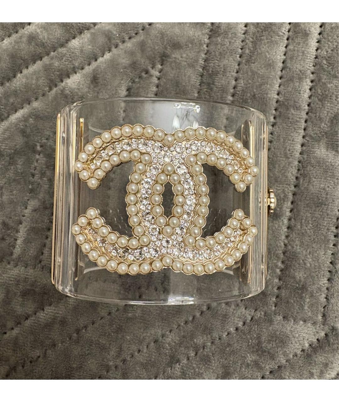 CHANEL Белый пластиковый браслет, фото 6