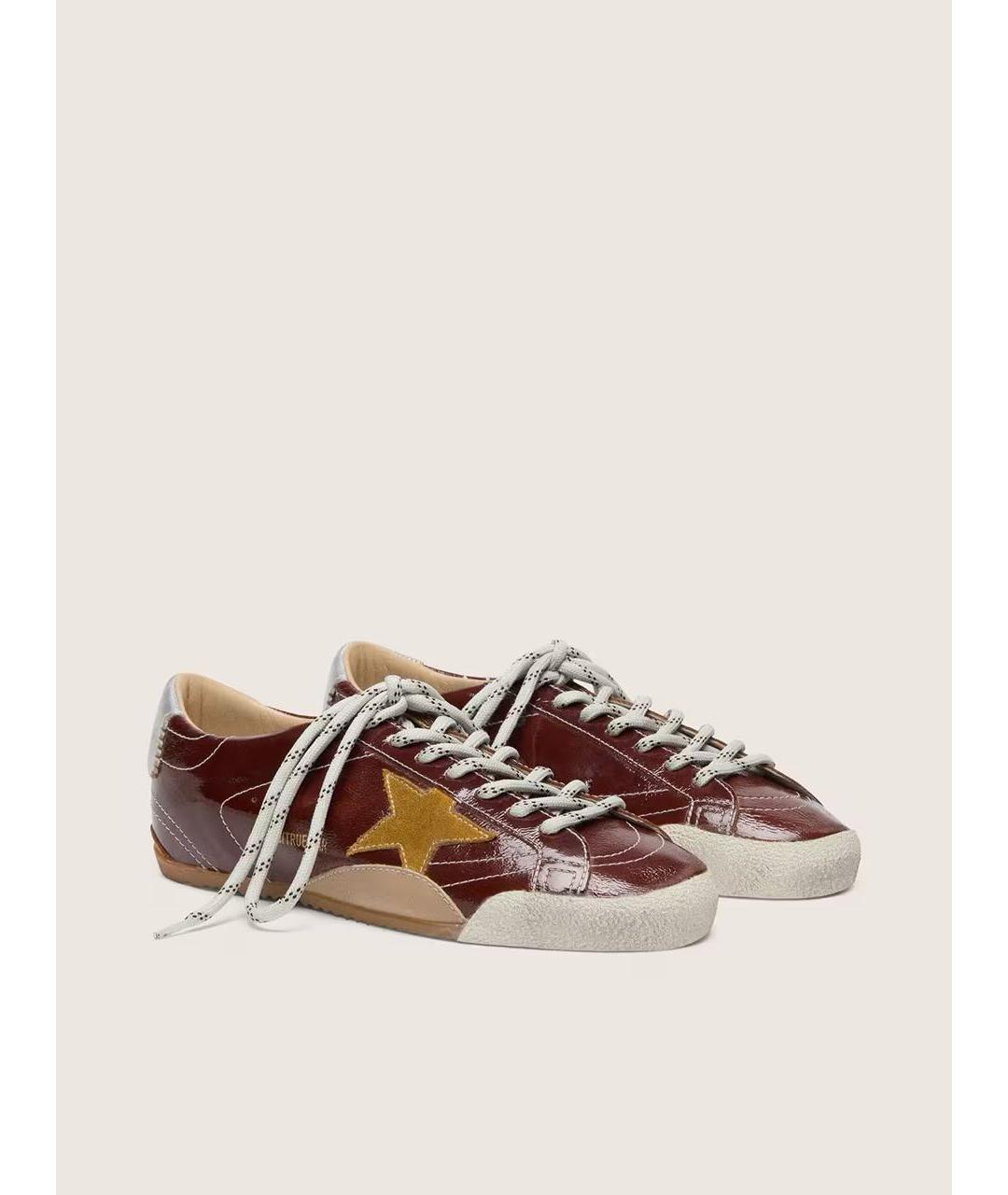 GOLDEN GOOSE DELUXE BRAND Коричневые кожаные кроссовки, фото 3