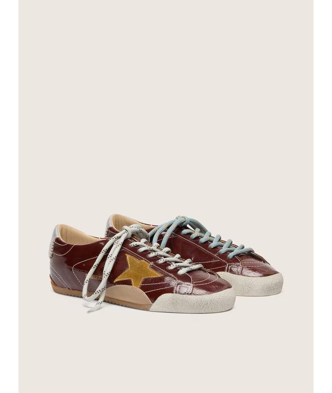GOLDEN GOOSE DELUXE BRAND Коричневые кожаные кроссовки, фото 2