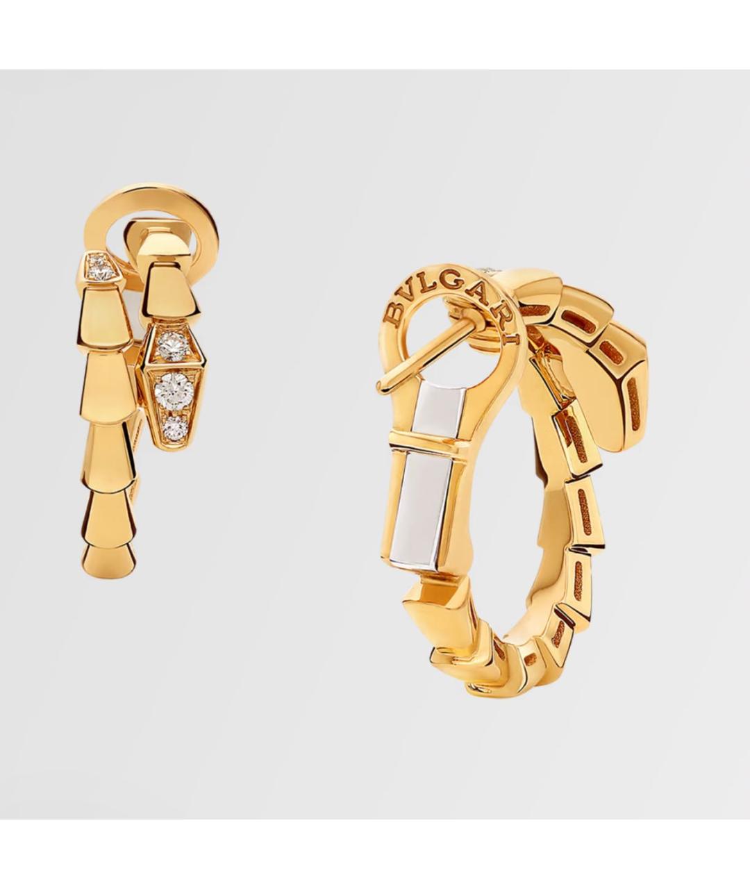 BVLGARI Золотые серьги из желтого золота, фото 2