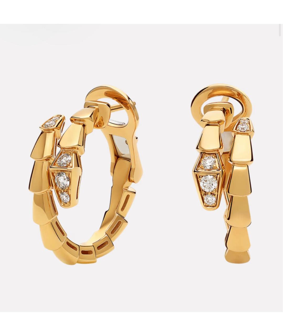 BVLGARI Золотые серьги из желтого золота, фото 3