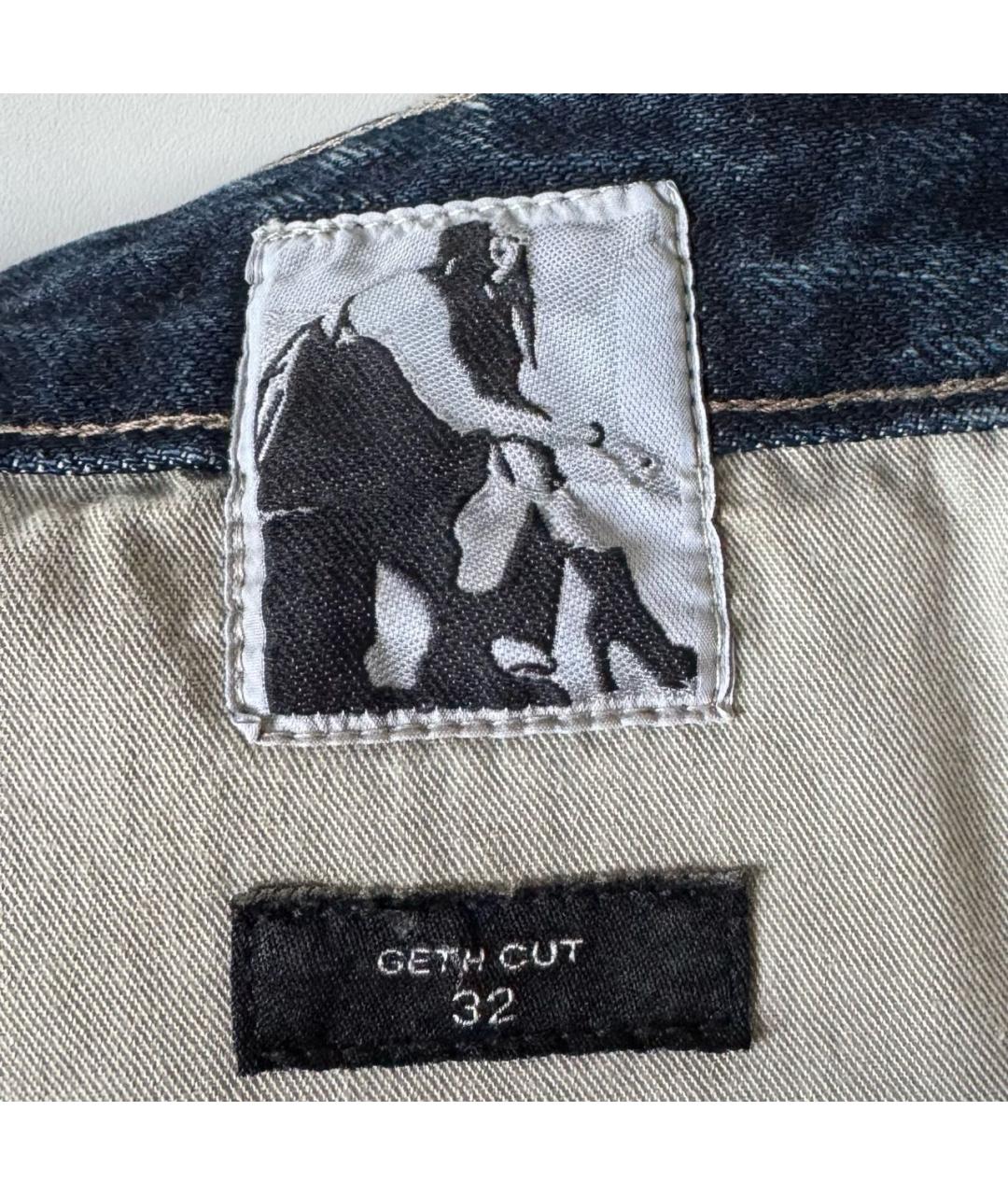 RICK OWENS DRKSHDW Серые хлопко-полиэстеровые прямые джинсы, фото 7