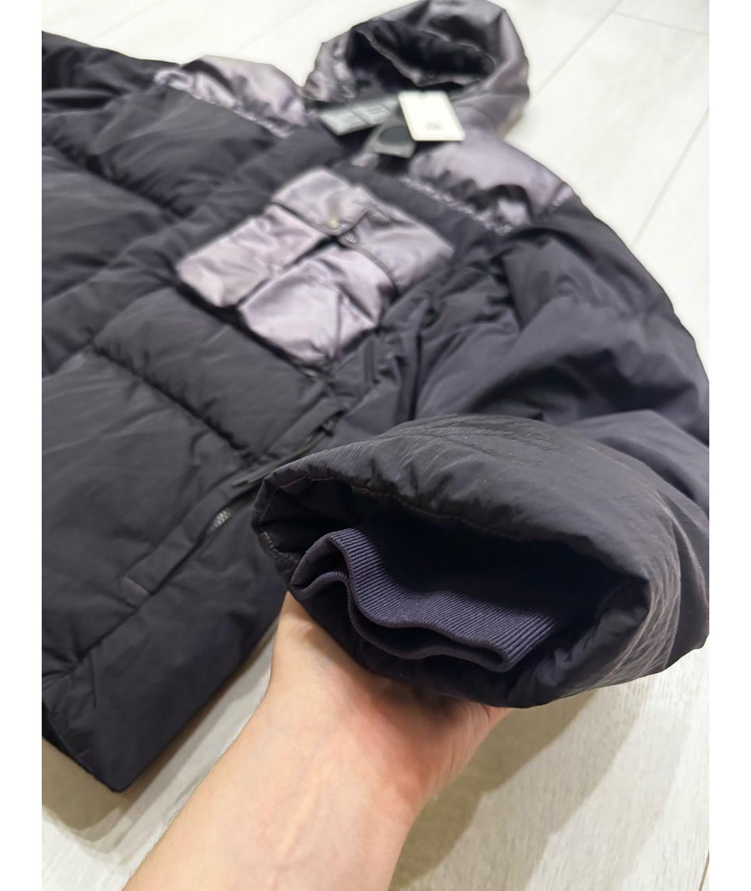 CP COMPANY Фиолетовый пуховик из экзотической кожи, фото 5