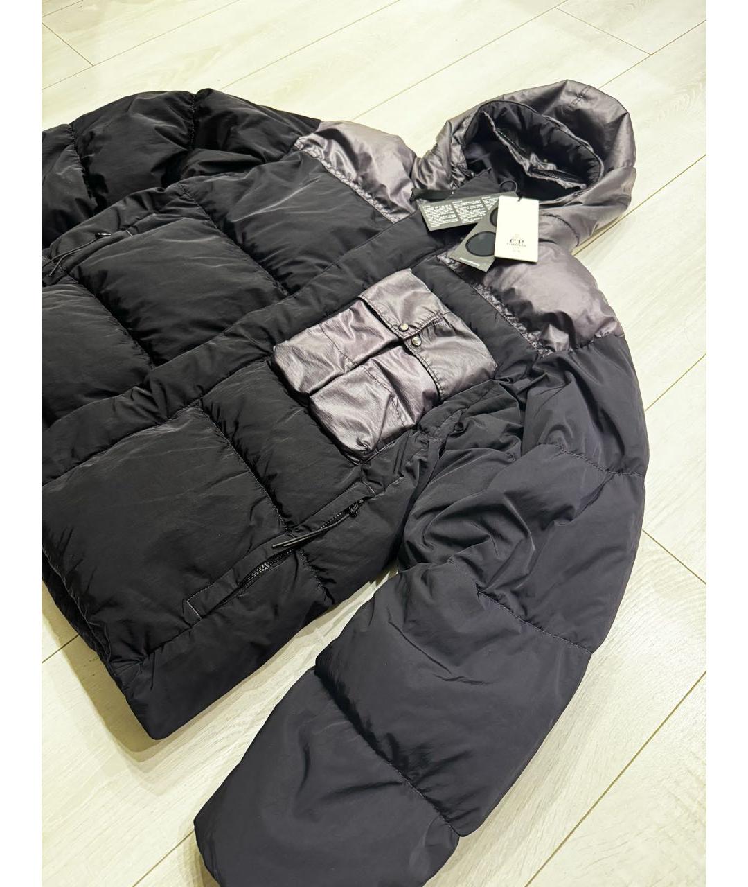 CP COMPANY Фиолетовый пуховик из экзотической кожи, фото 6