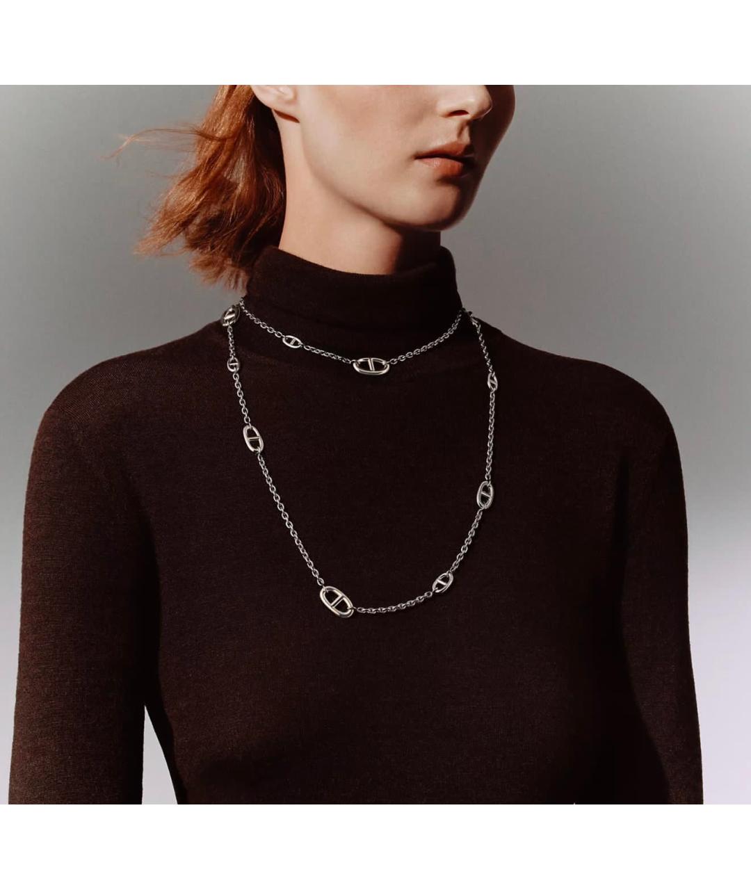 HERMES Серебряное серебряное колье, фото 6