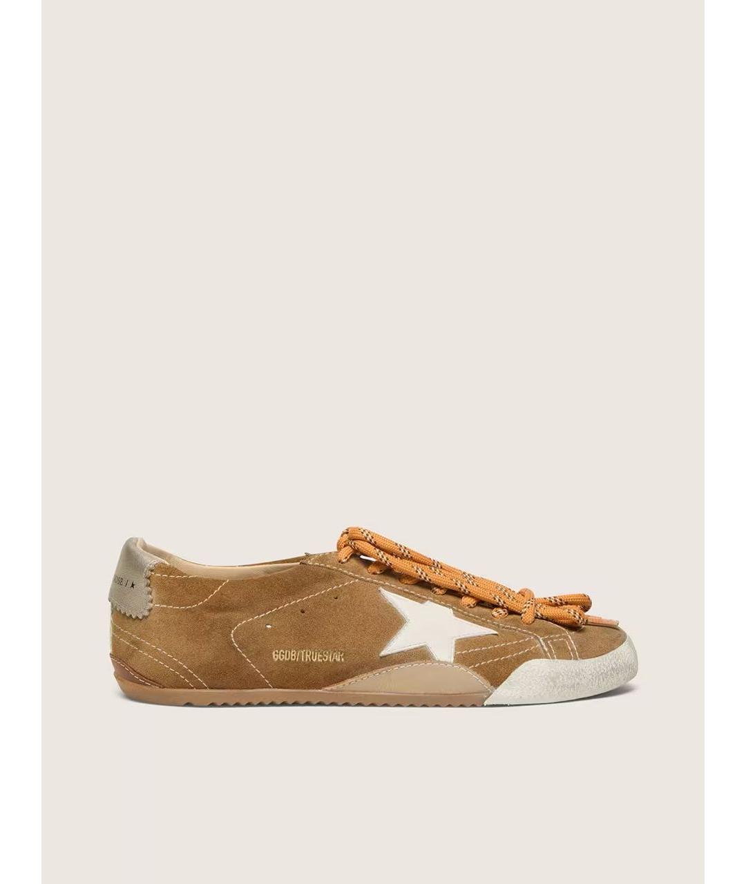 GOLDEN GOOSE DELUXE BRAND Бежевые кожаные кроссовки, фото 6