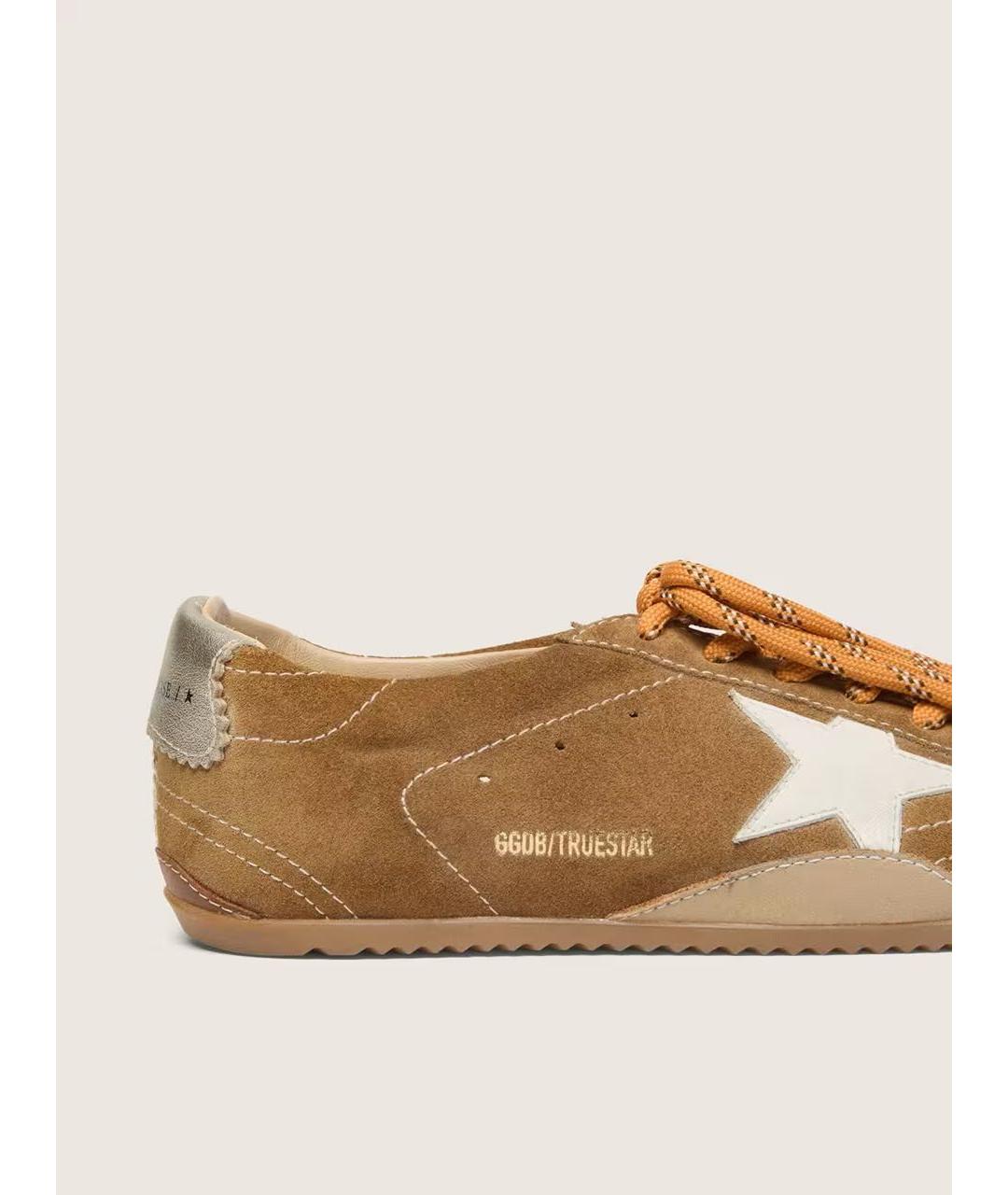GOLDEN GOOSE DELUXE BRAND Бежевые кожаные кроссовки, фото 5