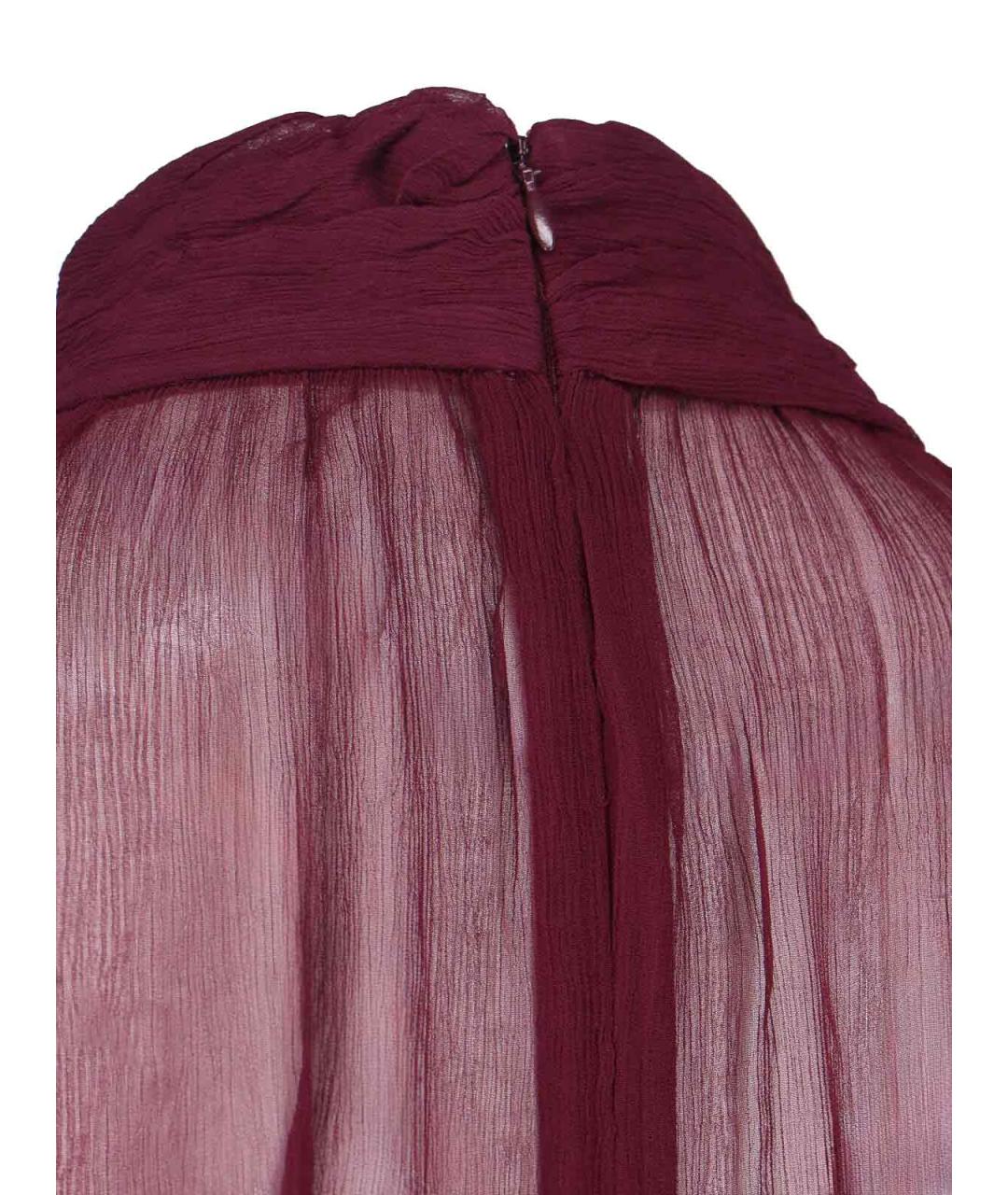 STAUD Бордовое вискозное вечернее платье, фото 5