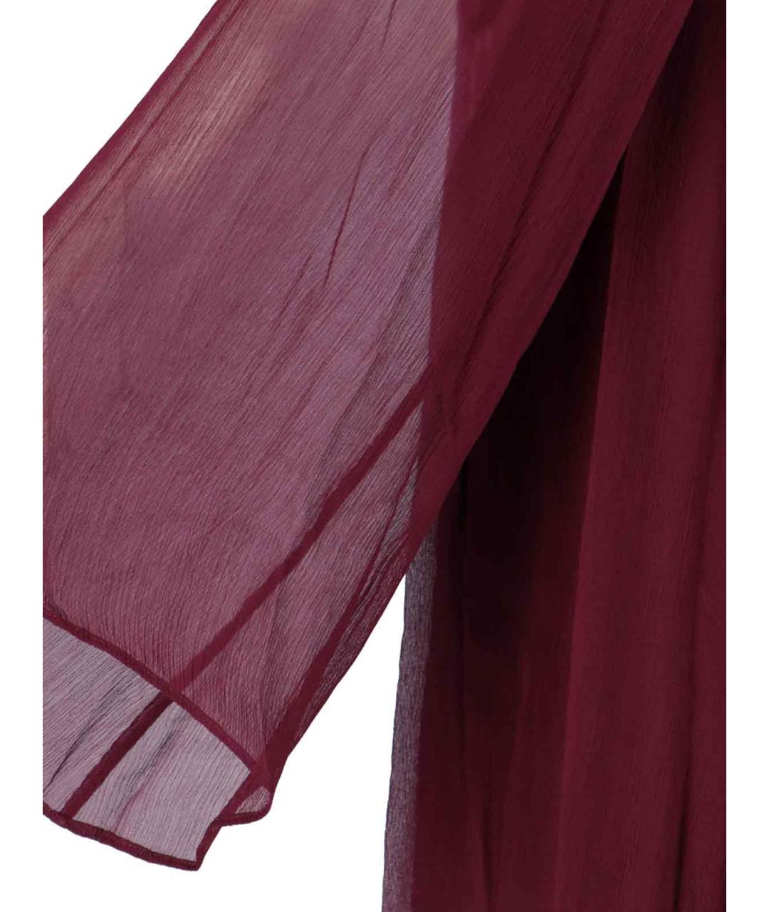 STAUD Бордовое вискозное вечернее платье, фото 3
