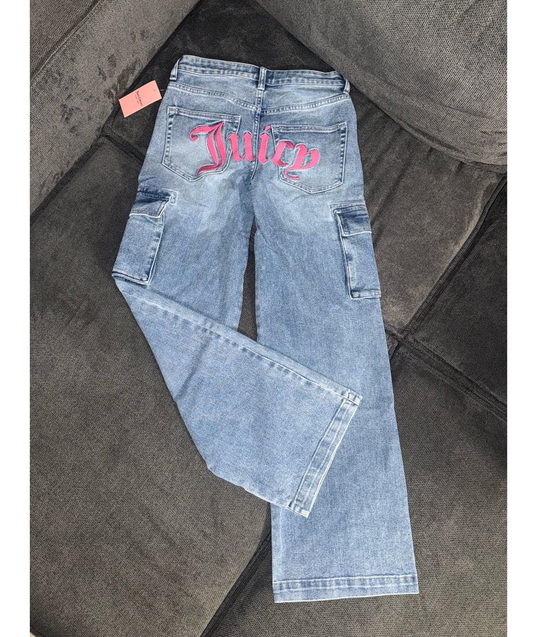 JUICY COUTURE Голубые прямые джинсы, фото 2