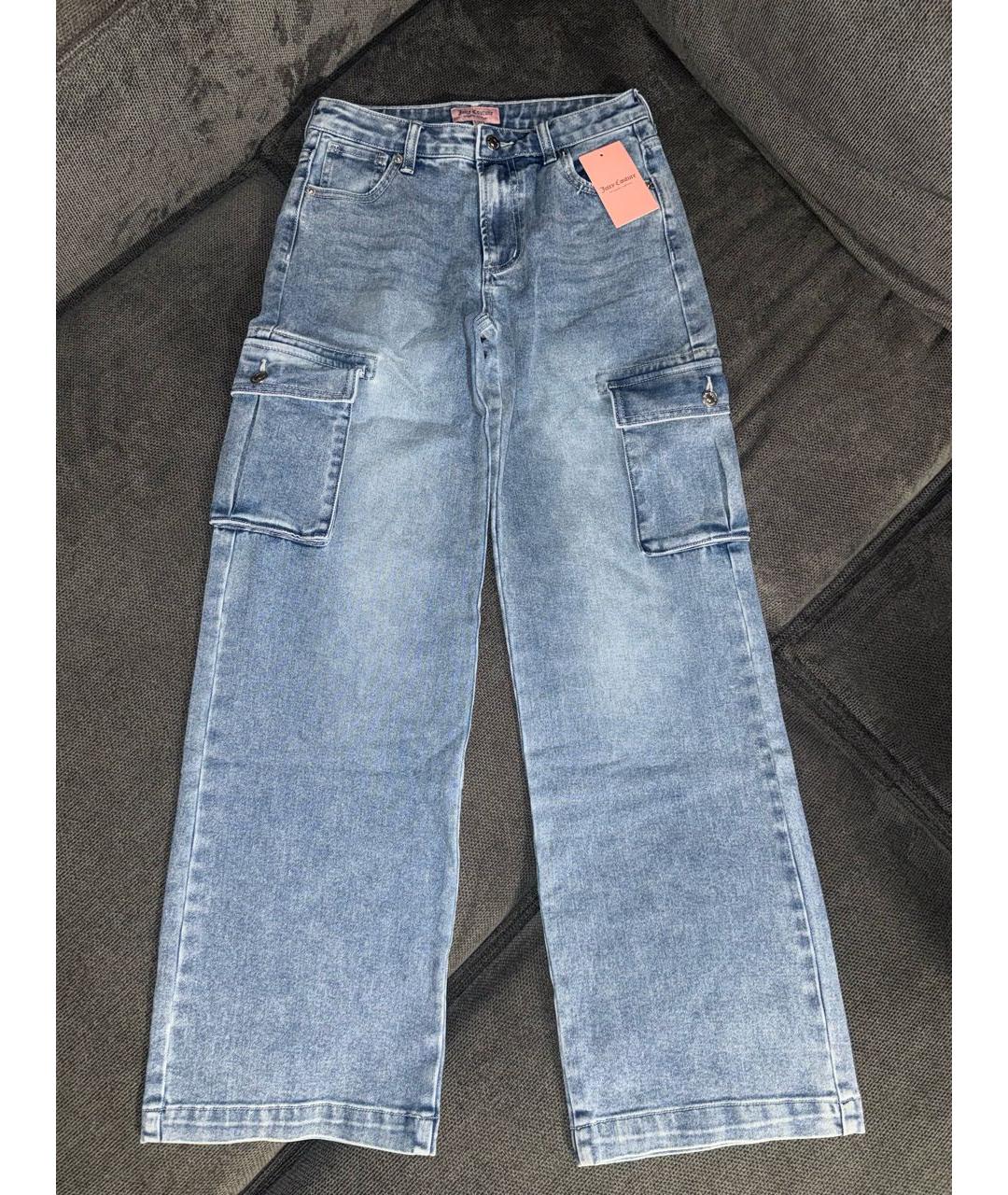 JUICY COUTURE Голубые прямые джинсы, фото 5