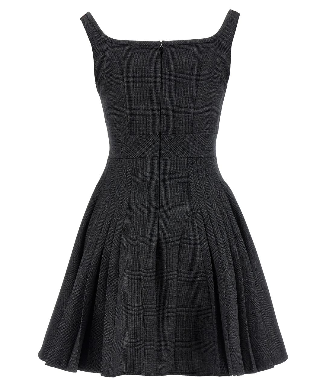 GIOVANNI BEDIN Серое ацетатное платье, фото 2