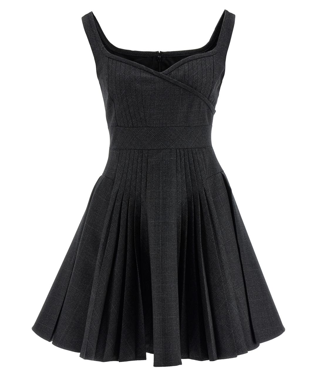 GIOVANNI BEDIN Серое ацетатное платье, фото 1