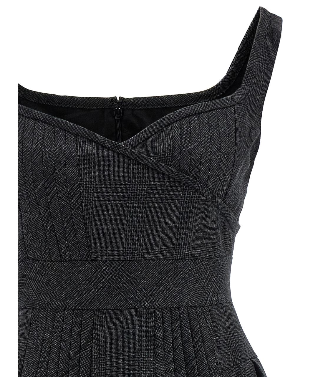 GIOVANNI BEDIN Серое ацетатное платье, фото 3