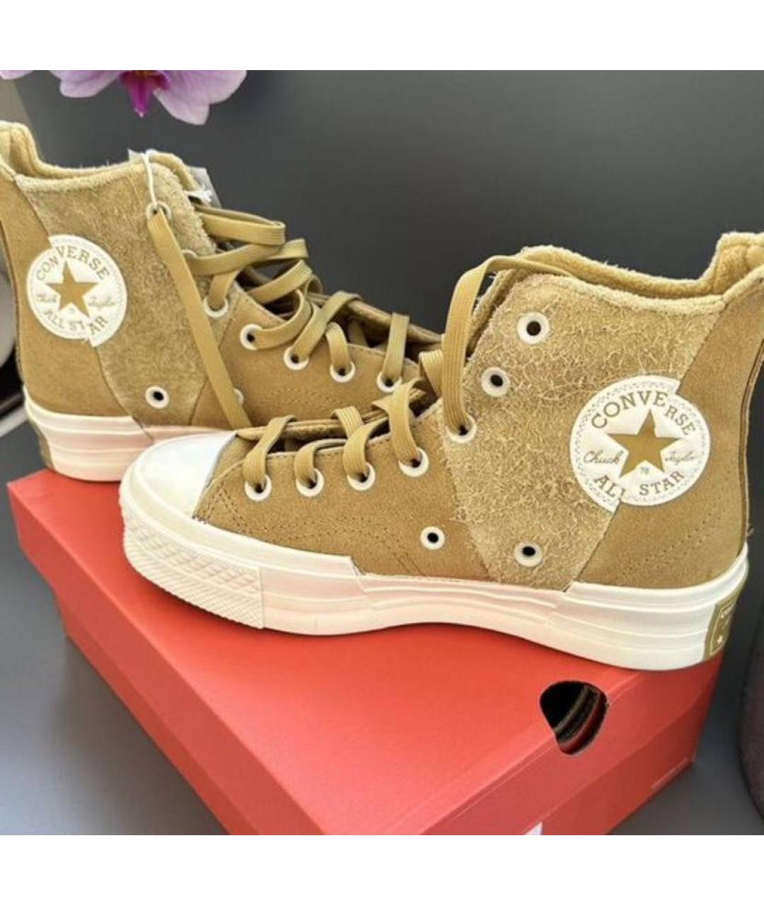 CONVERSE Горчичные замшевые кеды, фото 2