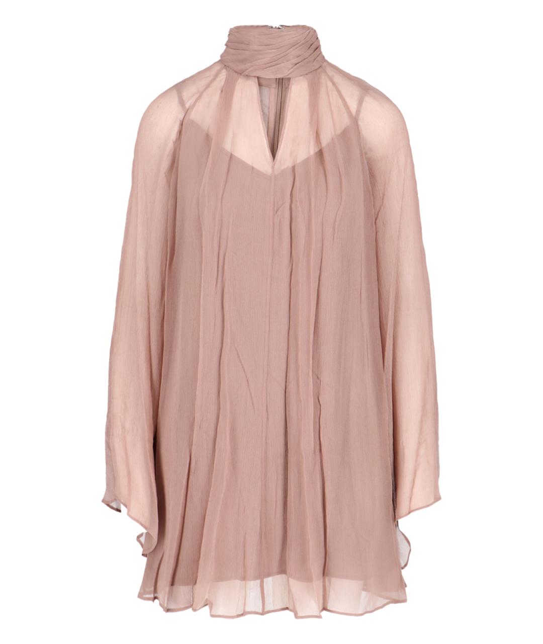 STAUD Бежевое вискозное вечернее платье, фото 1