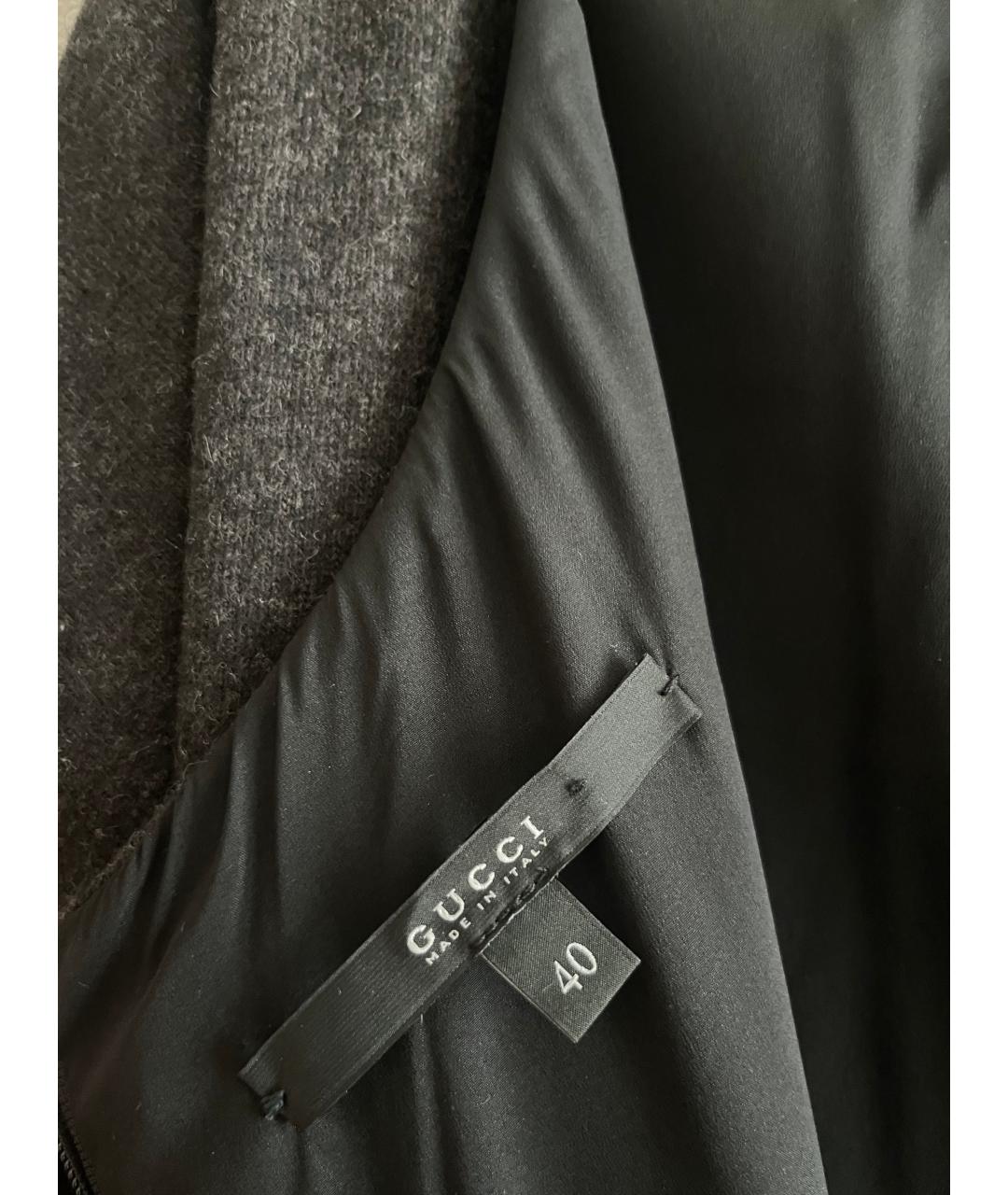 GUCCI Коричневое шелковое повседневное платье, фото 3