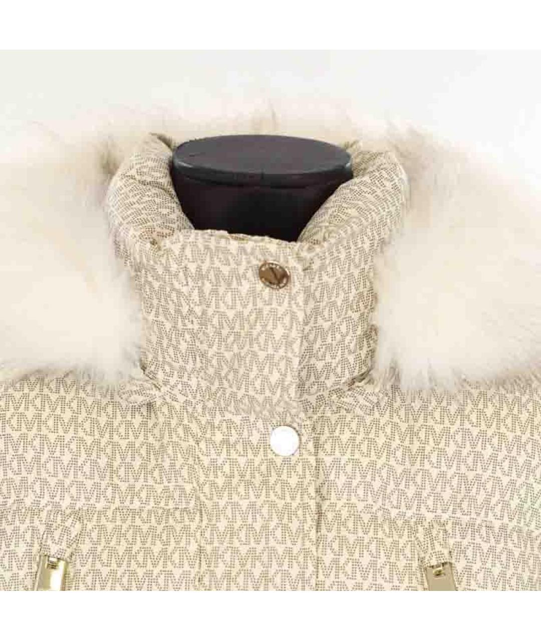 MICHAEL KORS Бежевая полиэстеровая куртка, фото 4