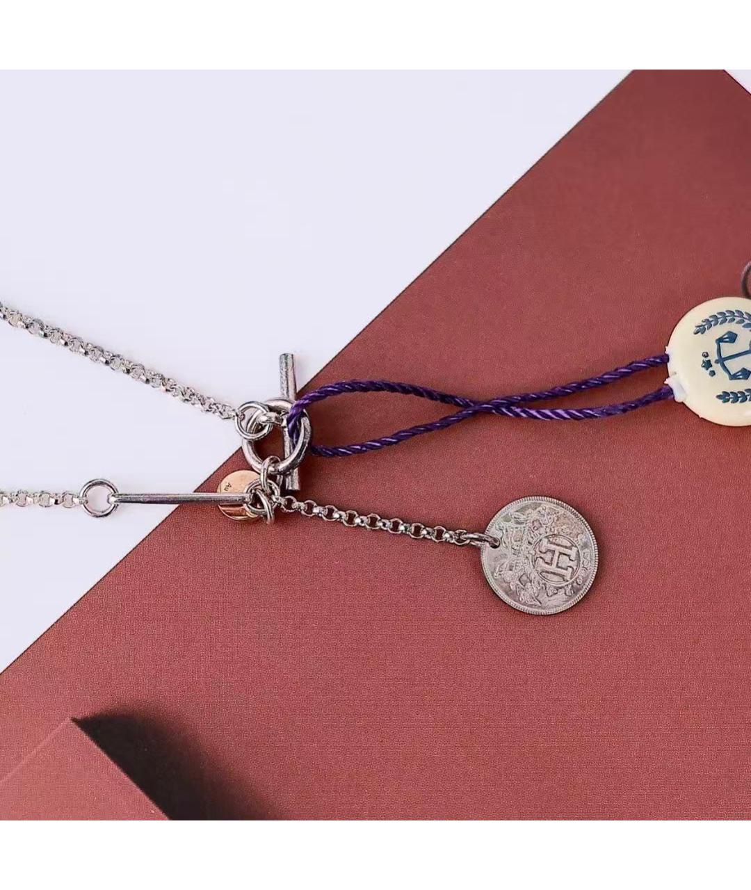HERMES Серебряное серебряное колье, фото 6
