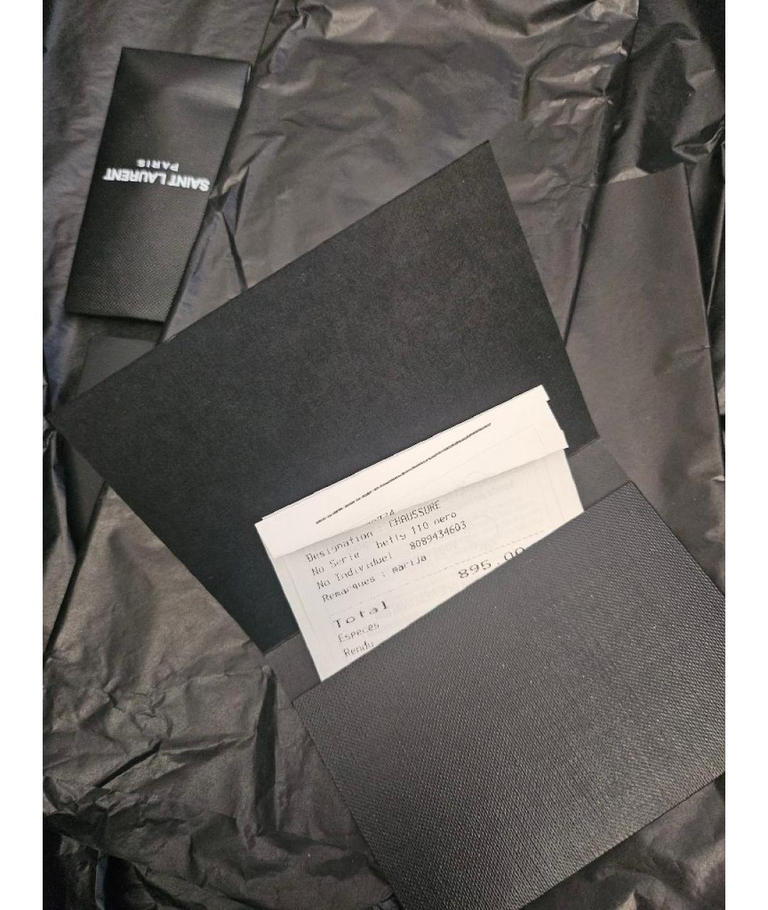 SAINT LAURENT Черные ботильоны из лакированной кожи, фото 7