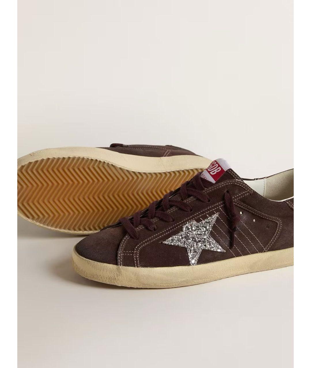GOLDEN GOOSE DELUXE BRAND Темно-синие кожаные кроссовки, фото 3