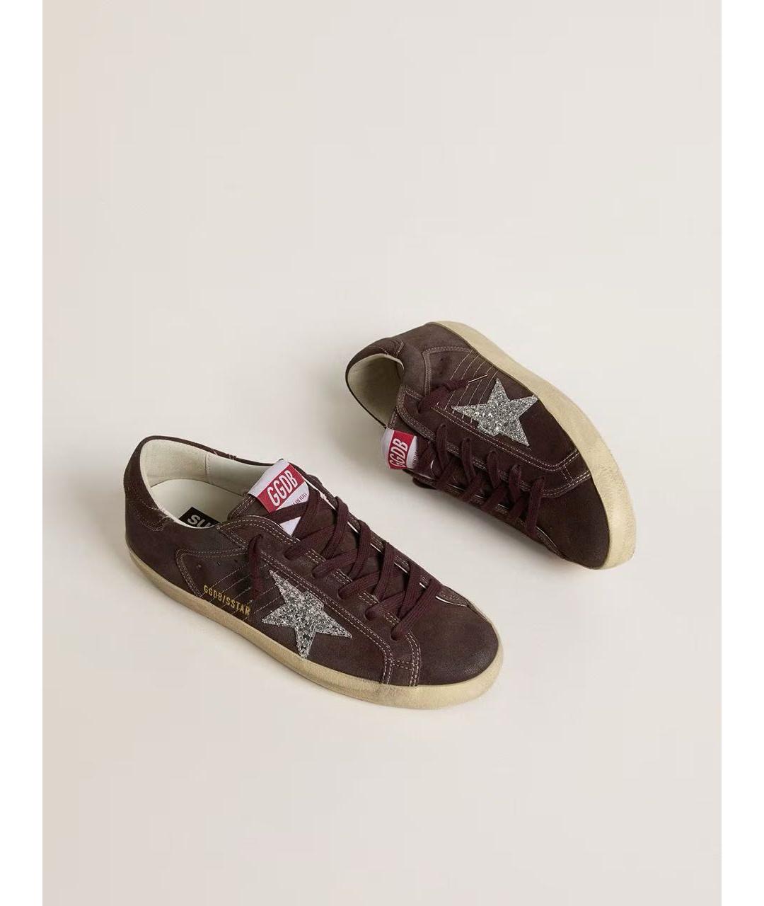 GOLDEN GOOSE DELUXE BRAND Темно-синие кожаные кроссовки, фото 2