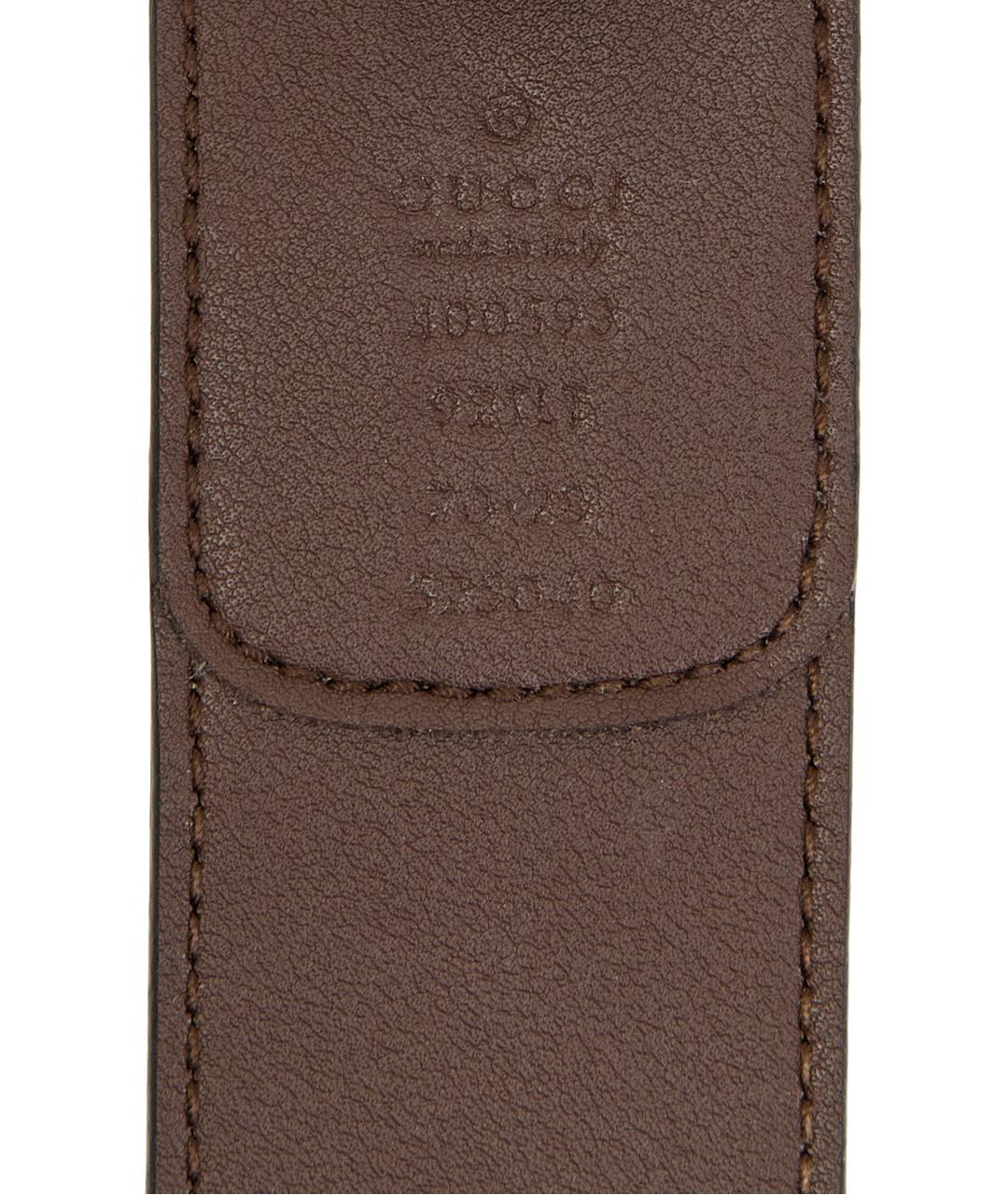 GUCCI Коричневый кожаный ремень, фото 4