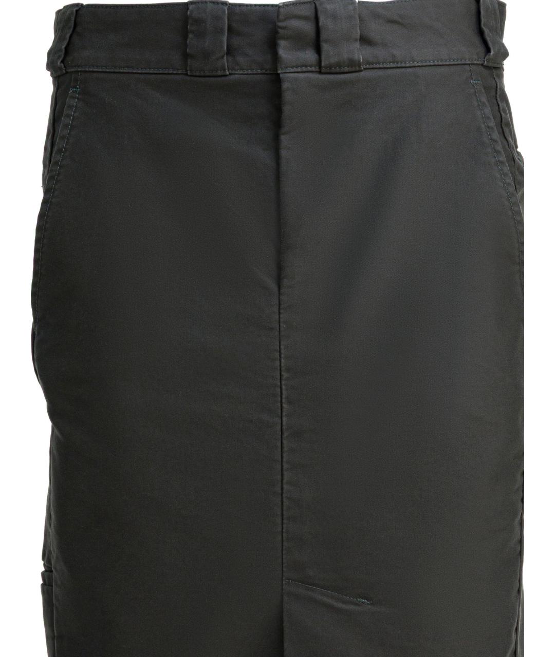 MAISON MARGIELA Серая хлопковая юбка миди, фото 3