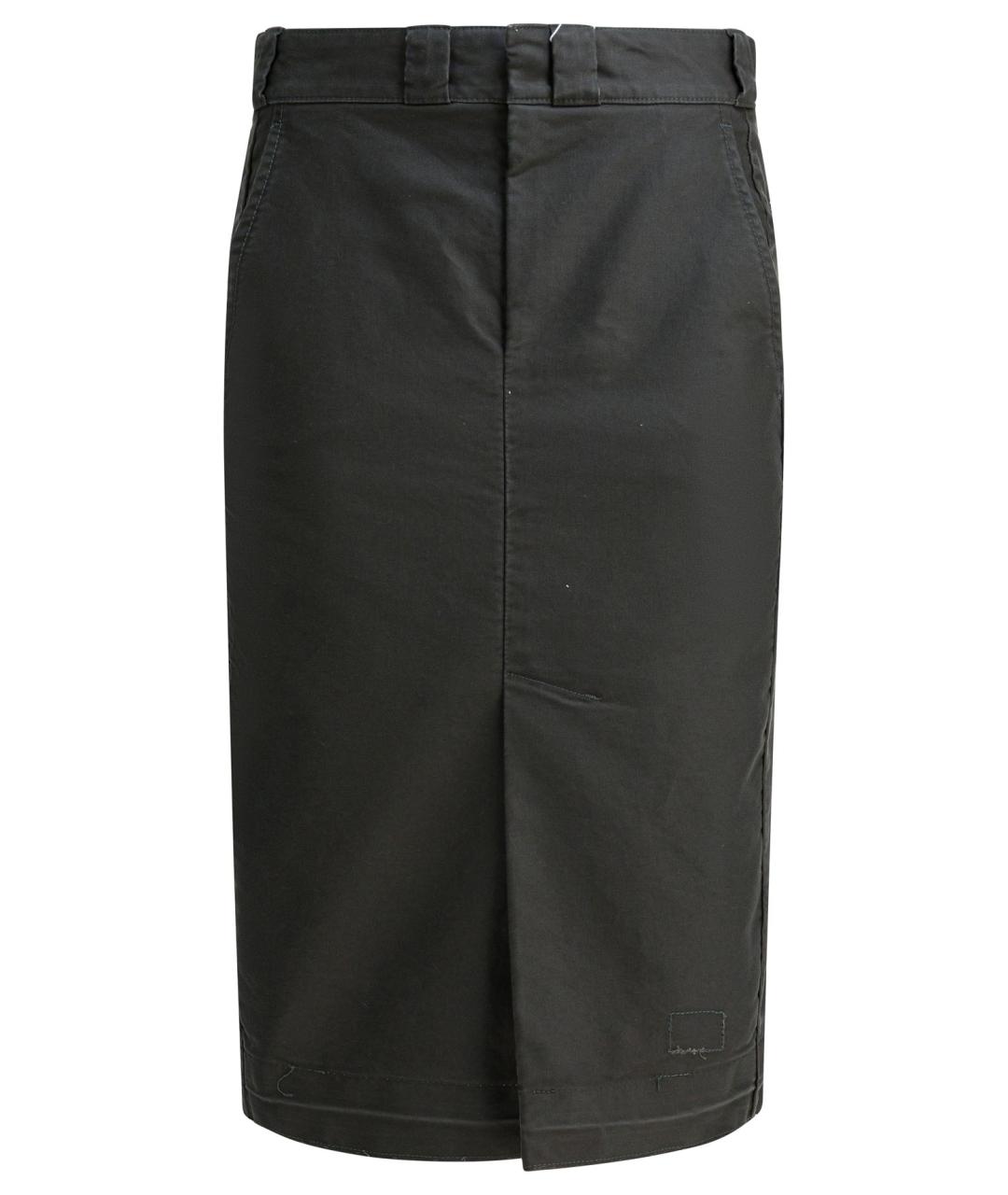 MAISON MARGIELA Серая хлопковая юбка миди, фото 1