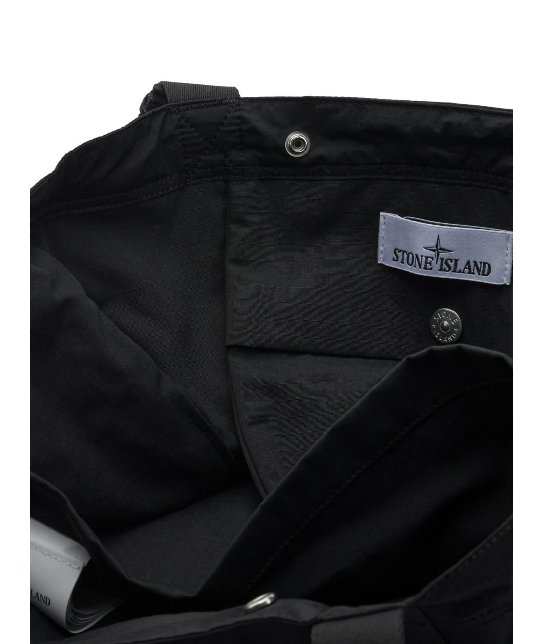 STONE ISLAND Черная сумка на плечо, фото 4