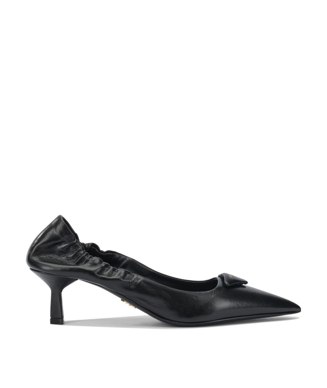 PRADA Черные кожаные туфли, фото 1