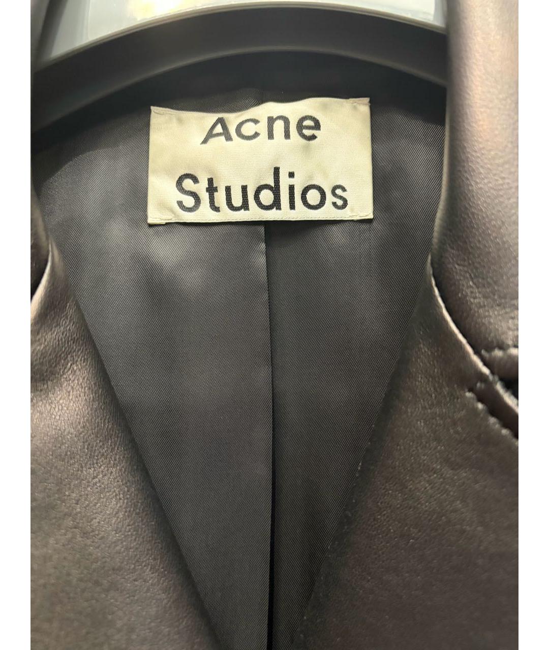 ACNE STUDIOS Черная кожаная куртка, фото 3