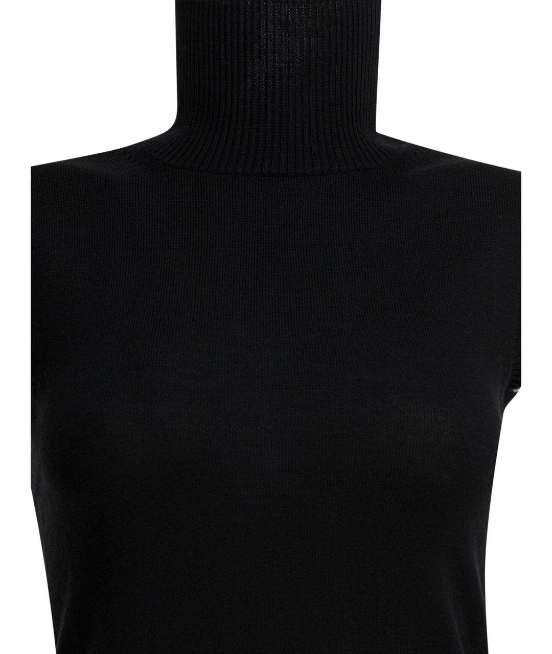 SPORTMAX Черный шерстяной джемпер / свитер, фото 3