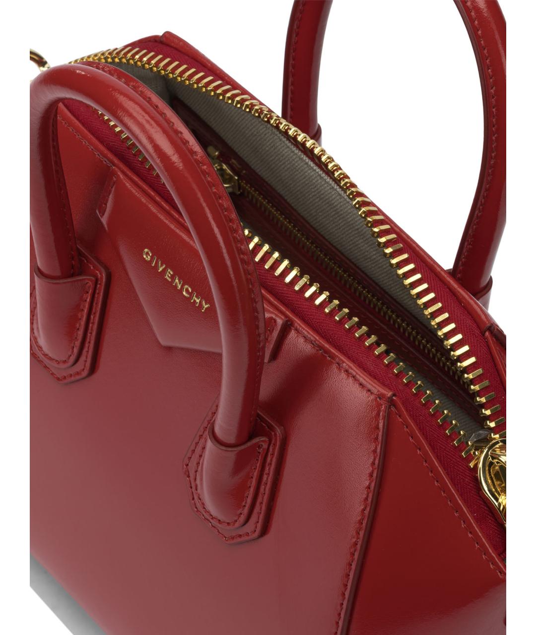 GIVENCHY Красная кожаная сумка тоут, фото 5