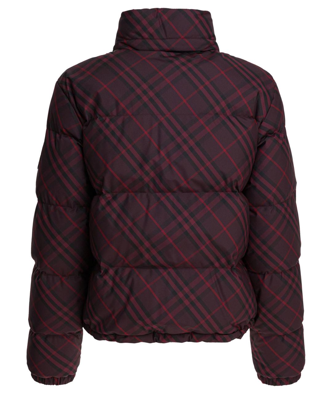 BURBERRY Бордовый полиэстеровый пуховик, фото 2