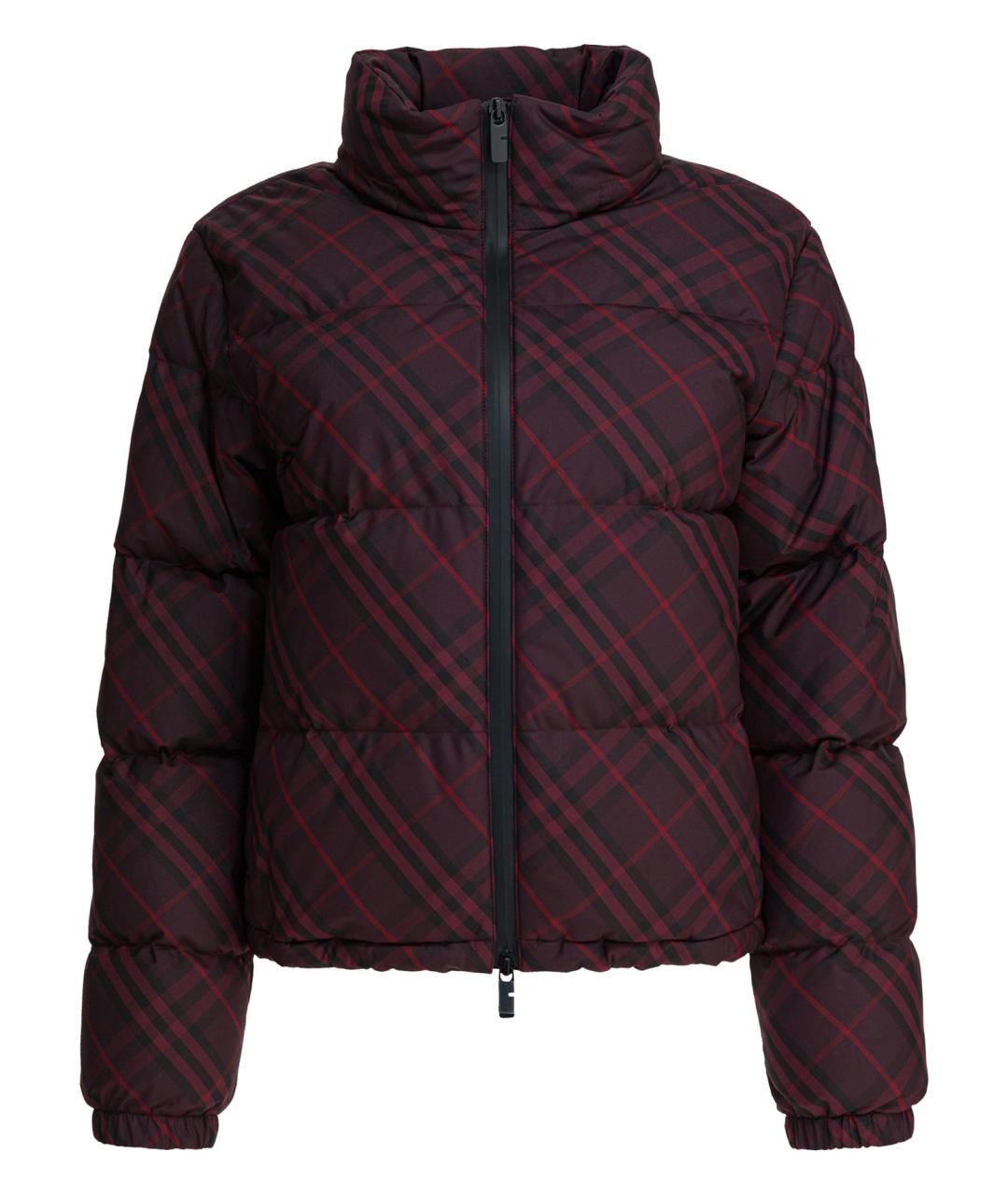 BURBERRY Бордовый полиэстеровый пуховик, фото 1