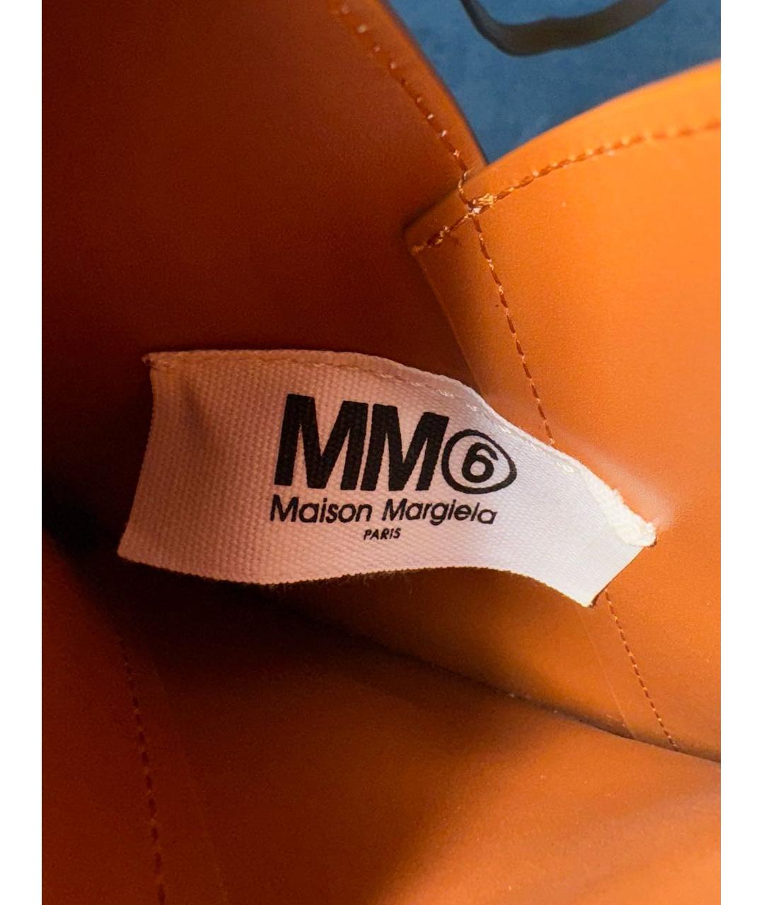 MM6 MAISON MARGIELA Коричневая кожаная сумка через плечо, фото 5
