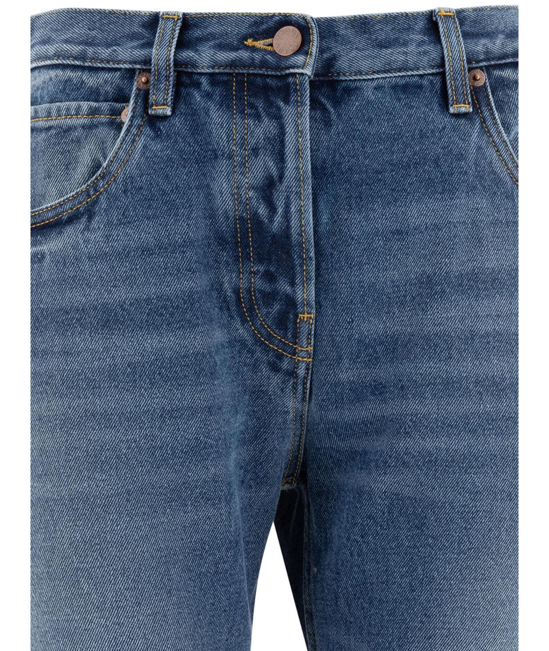 PRADA Синие хлопковые прямые джинсы, фото 3