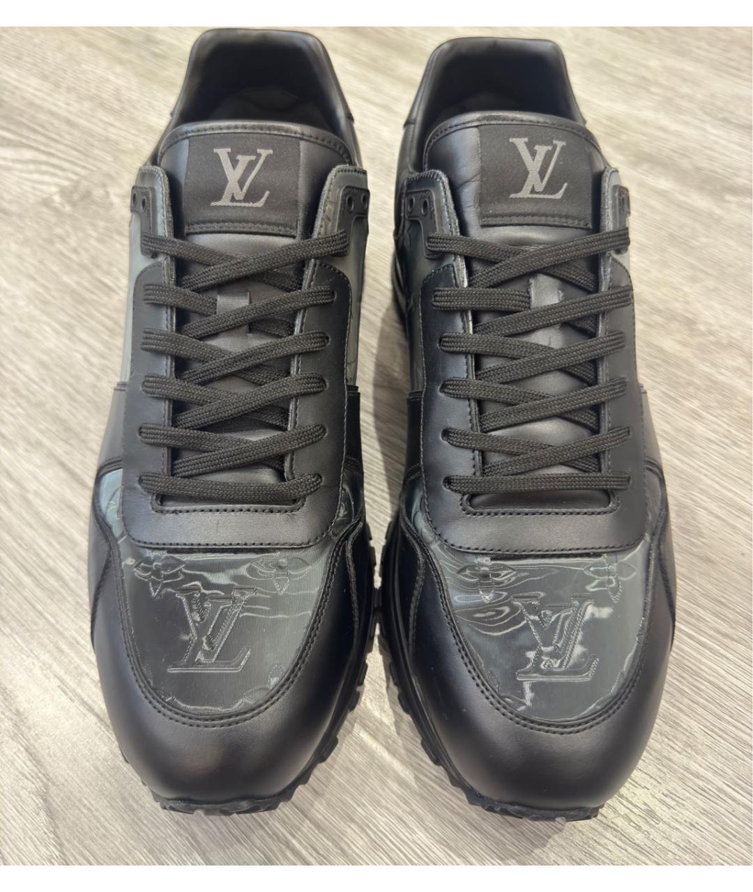 LOUIS VUITTON Черные кожаные низкие кроссовки / кеды, фото 5