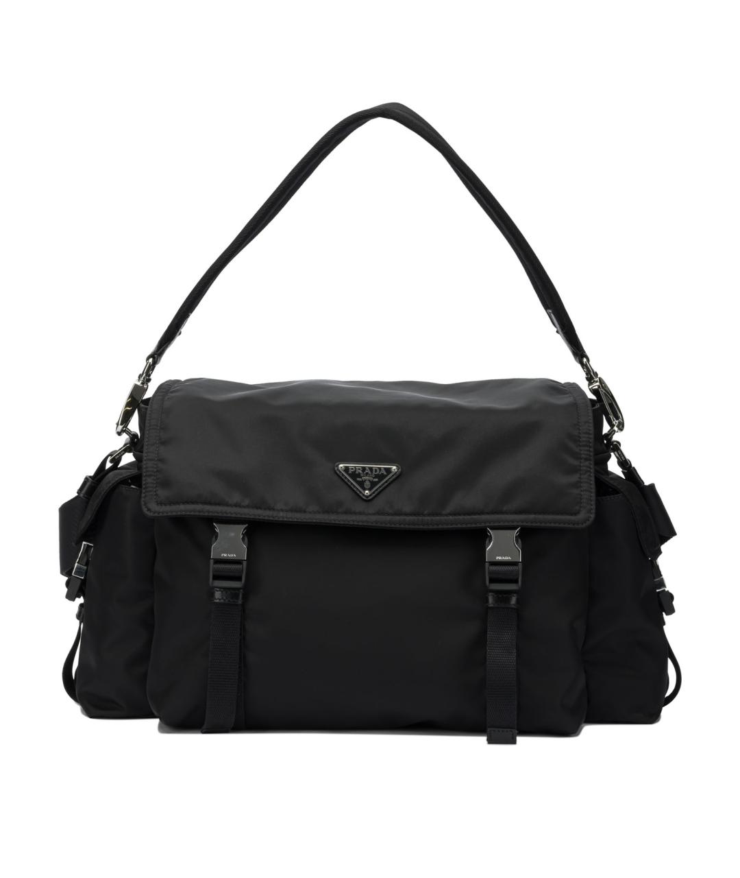 PRADA Черная синтетическая сумка на плечо, фото 1