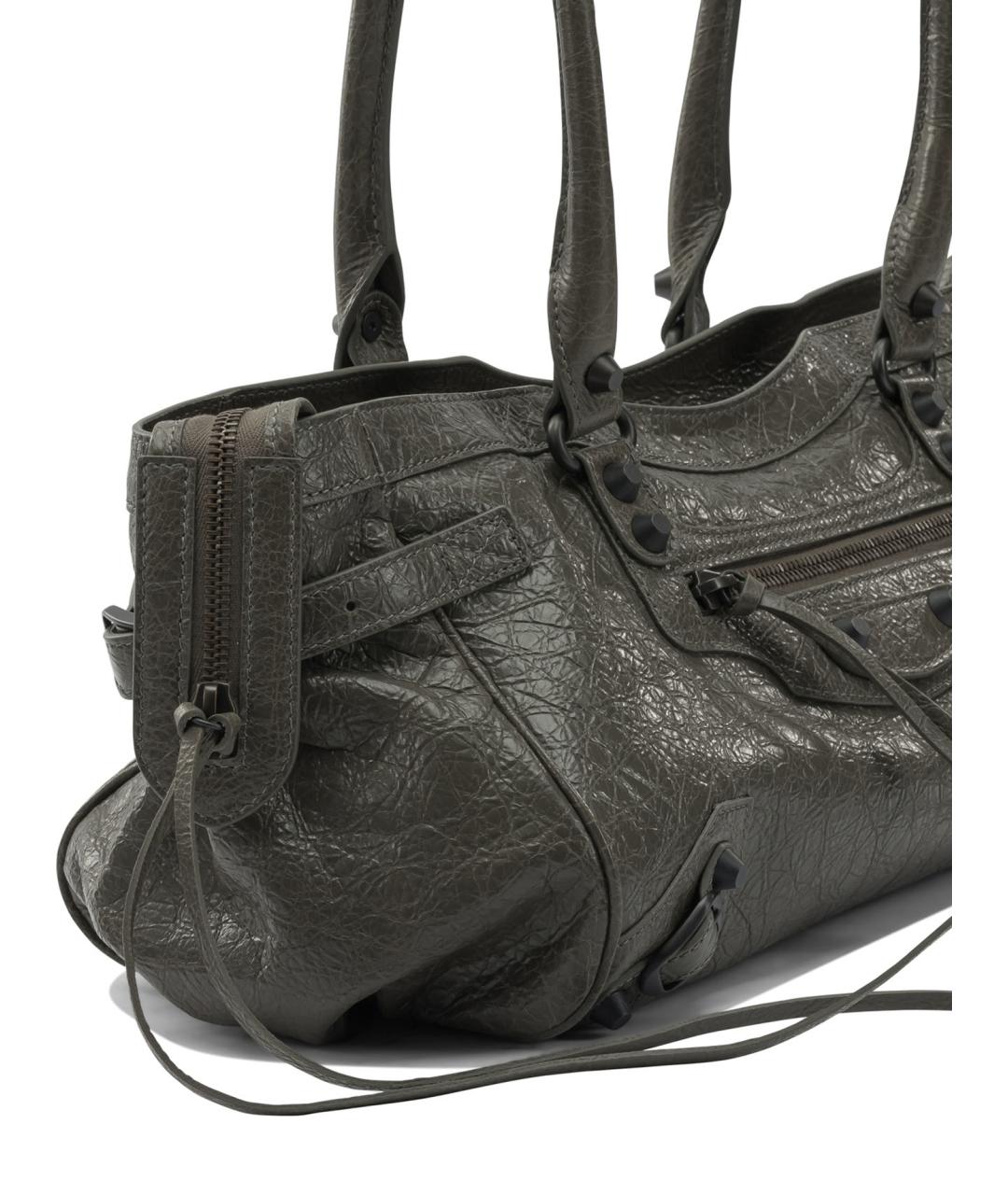 BALENCIAGA Зеленая кожаная сумка через плечо, фото 4