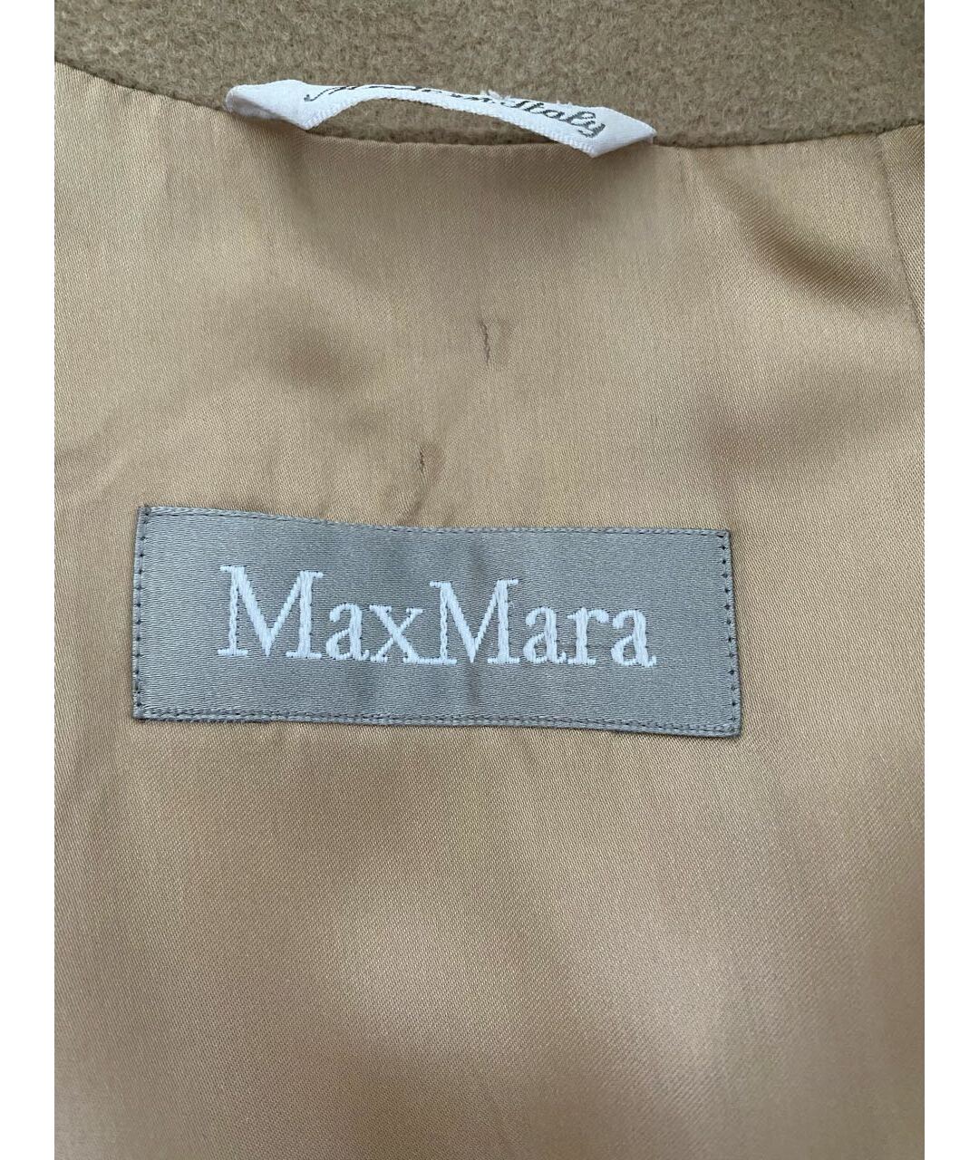MAX MARA Бежевое шерстяное пальто, фото 6