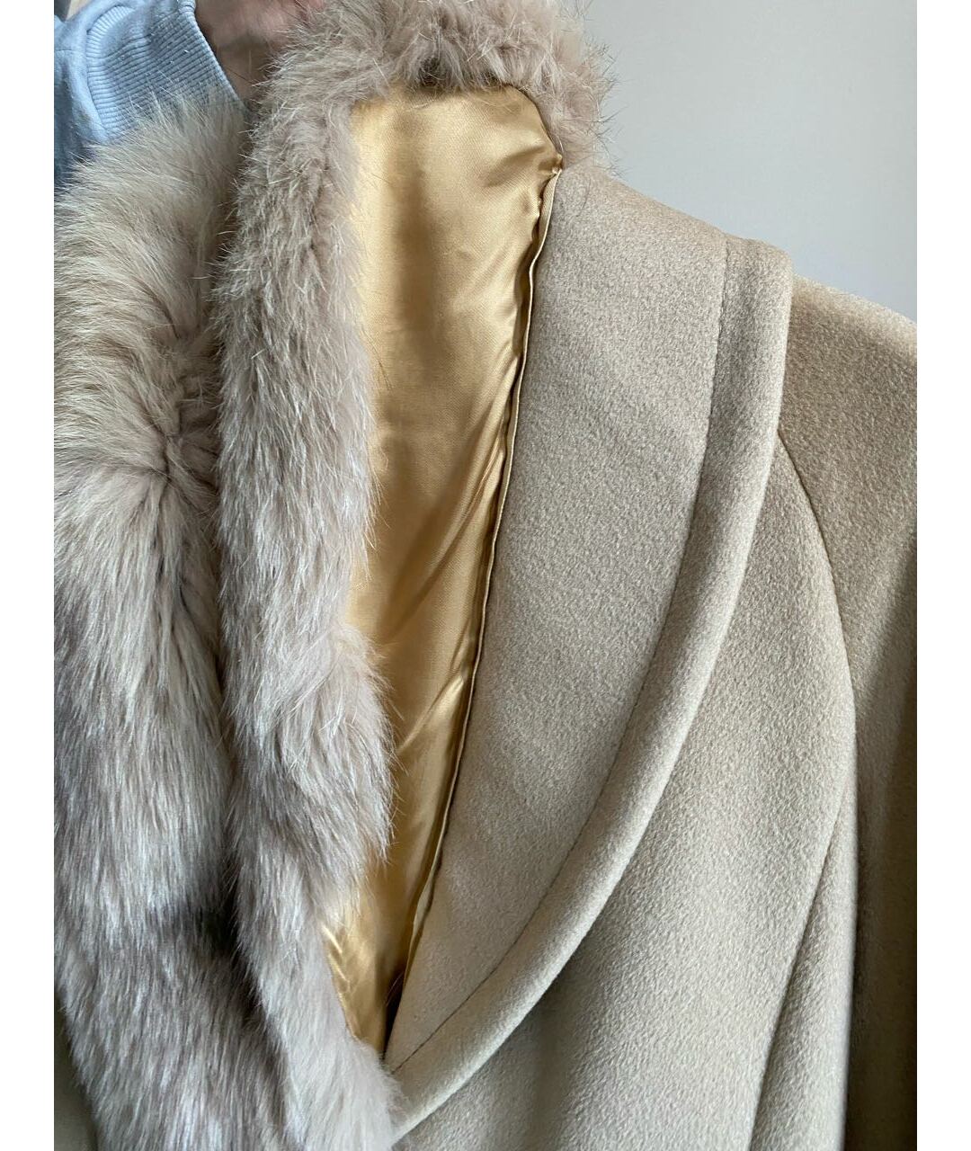 MAX MARA Бежевое шерстяное пальто, фото 4